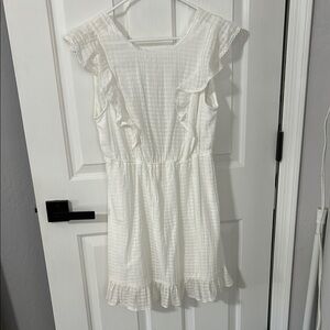 SHEIN White Ruffle Dress